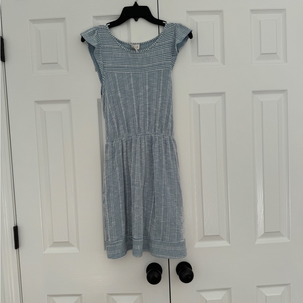 Caution To The Wind Blue Striped Dress